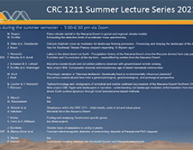 CRC 1211 Summer Lecture Series 2021